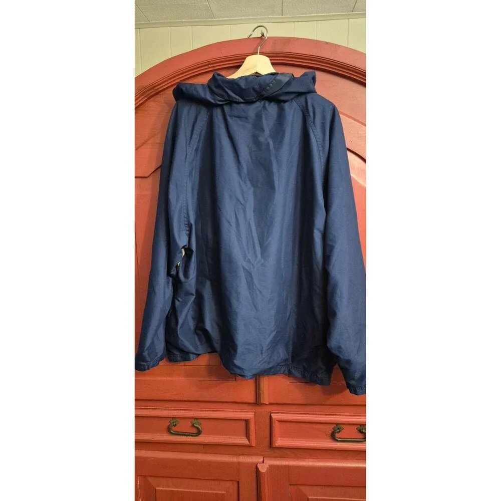 Vintage Red Oak Size XL Notre Dame Mens Pullover Jacket Navy Blue Embroidered
